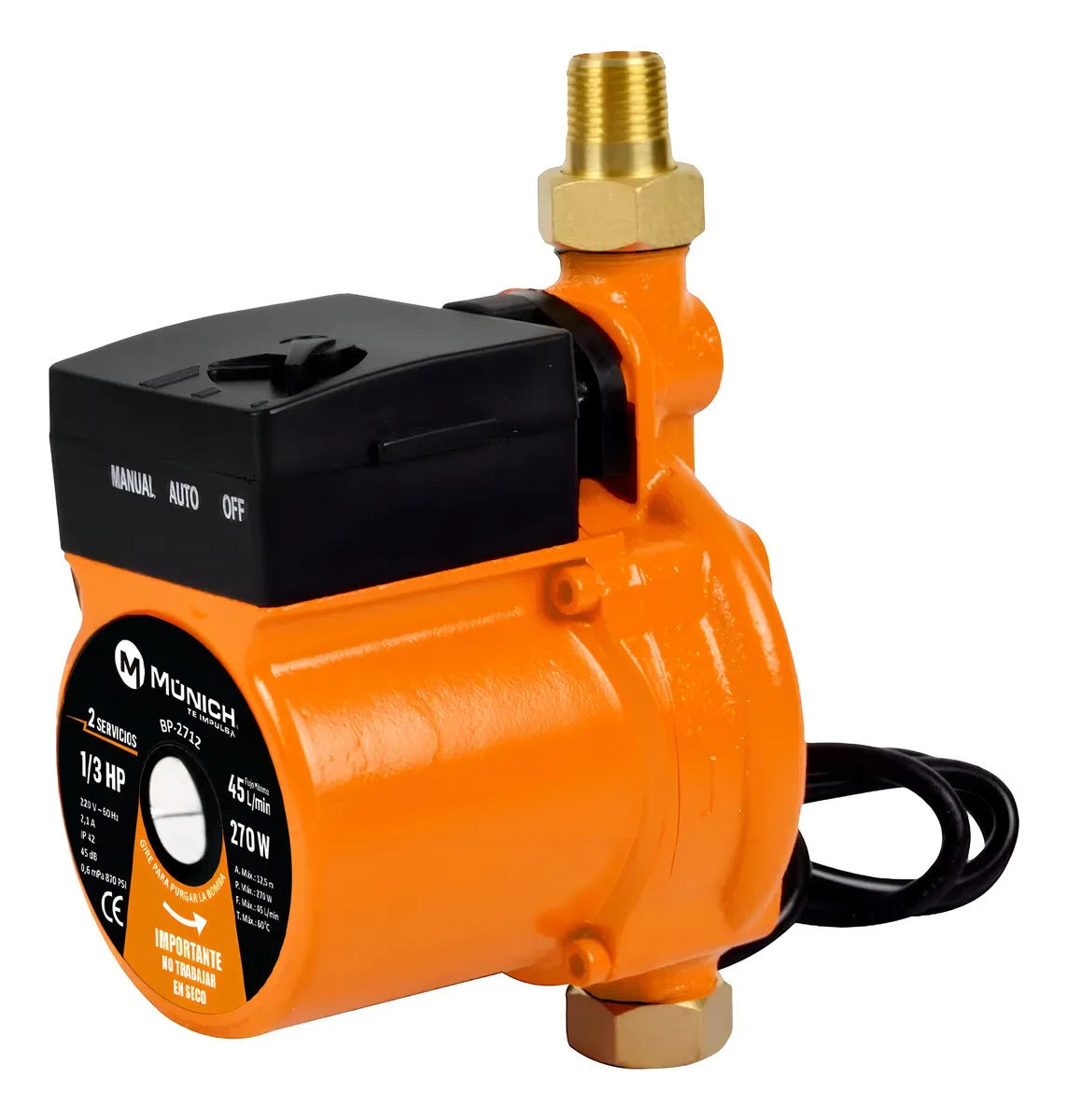 BOMBA PRESURIZADORA DE PASO MUNICH 2.5 BAÑOS 110V