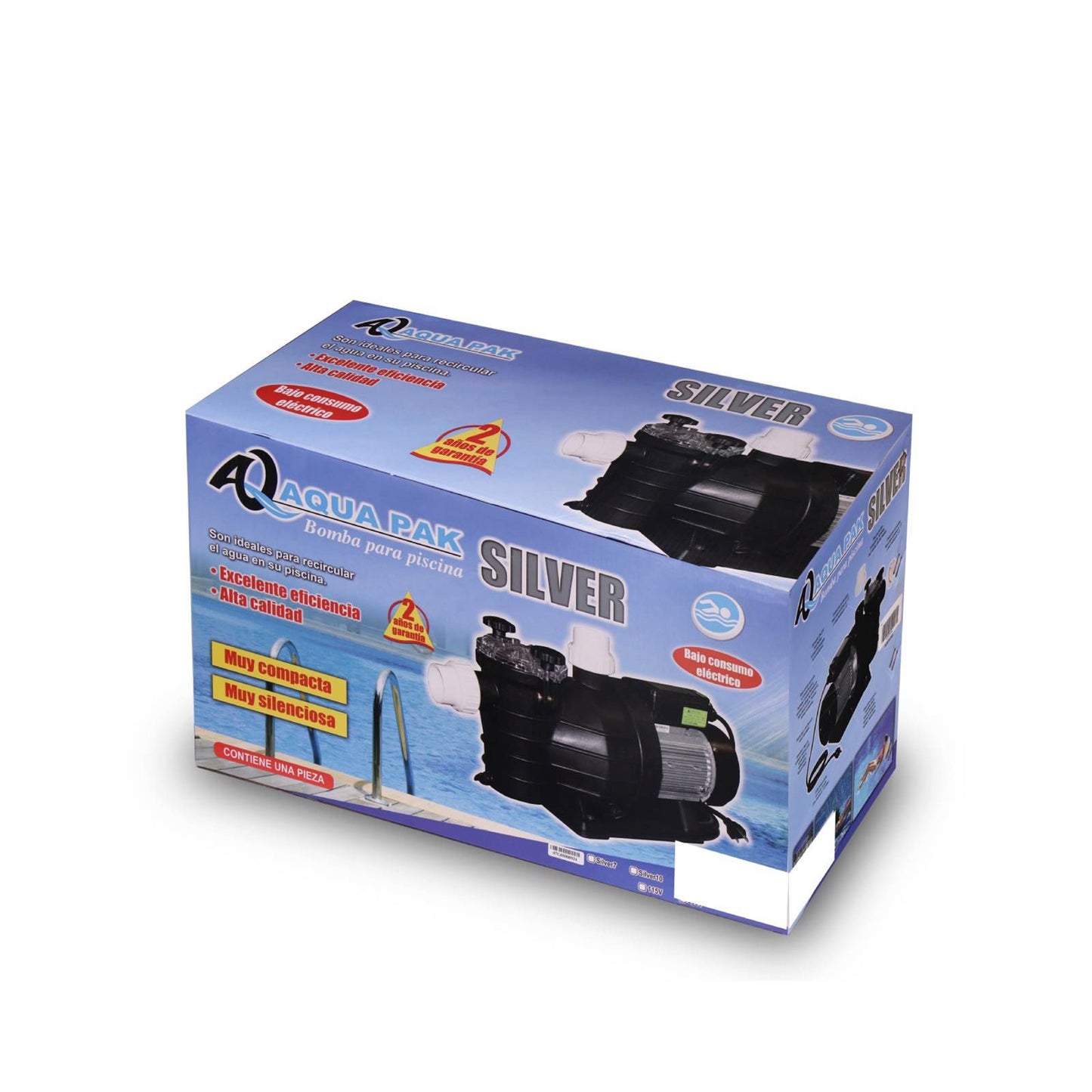 MOTOBOMBA P/ALBERCA AQUAPAK SILVER 1.2HP 115V