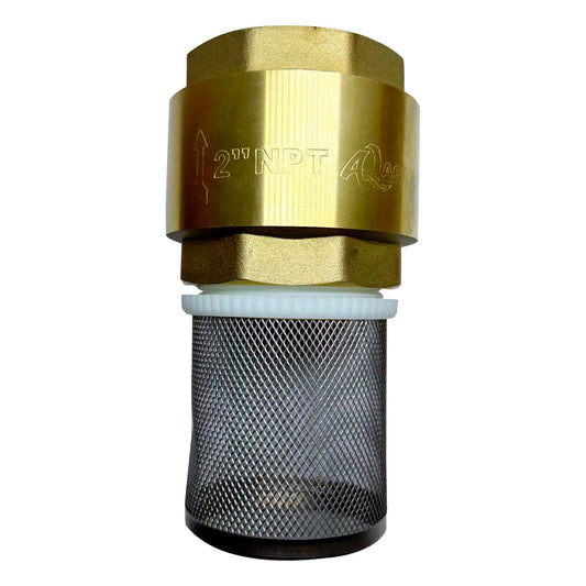 Valvula Pie Check Canastilla Desmontable Bronce Aquapak 2"