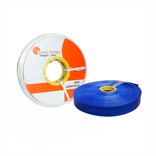 MANGUERA PLANA ORANGE PUMPS 1.5" 100 METROS