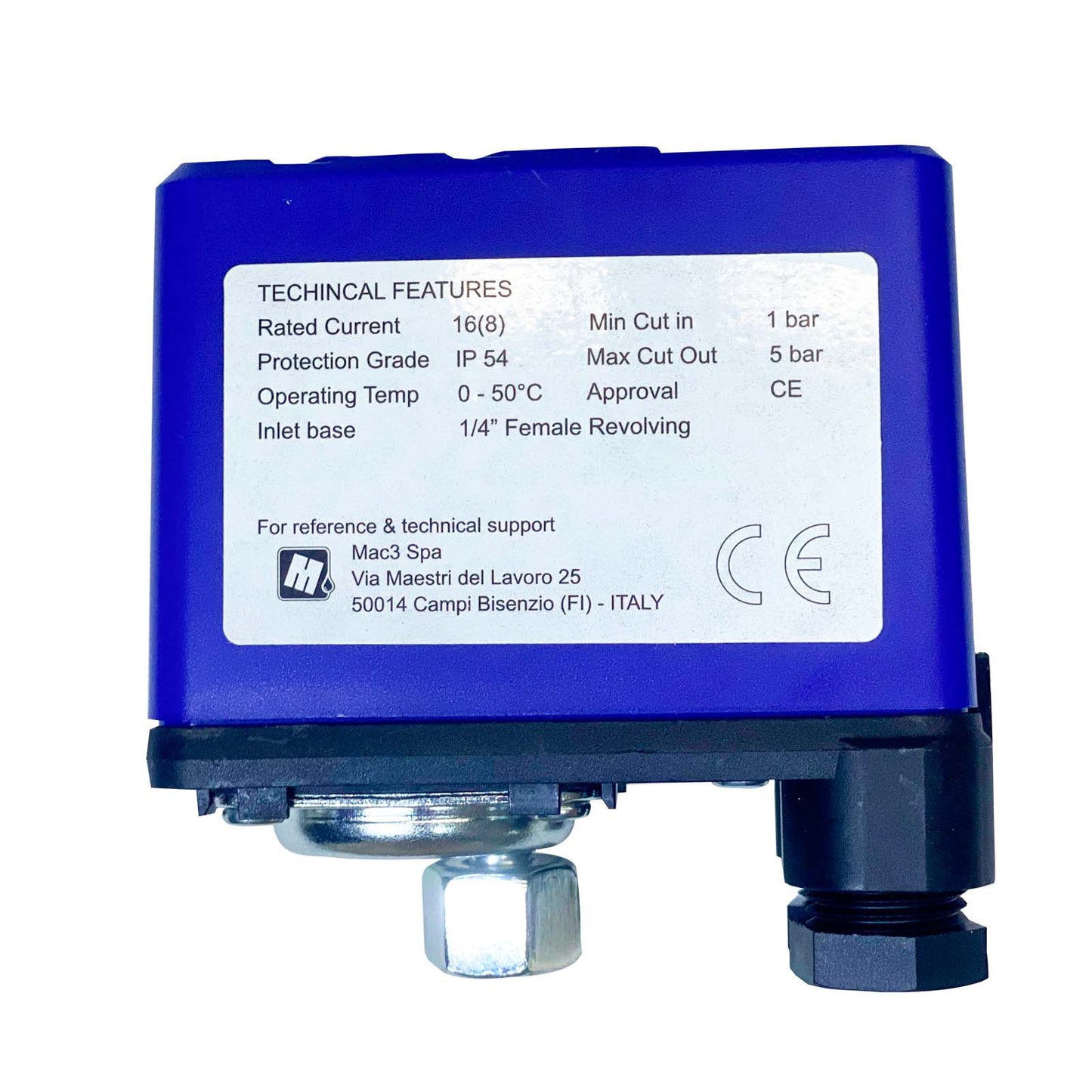 INTERRUPTOR DE PRESION IUSA 40/60PSI MACHO