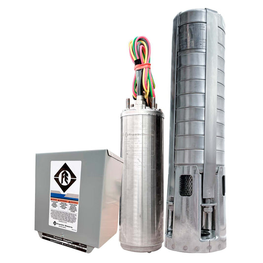 BOMBA SUMERGIBLE BARNES, MOTOR Y CAJA FRANKLIN 1HP 220V 1F DESC 1.5" 25GPM

