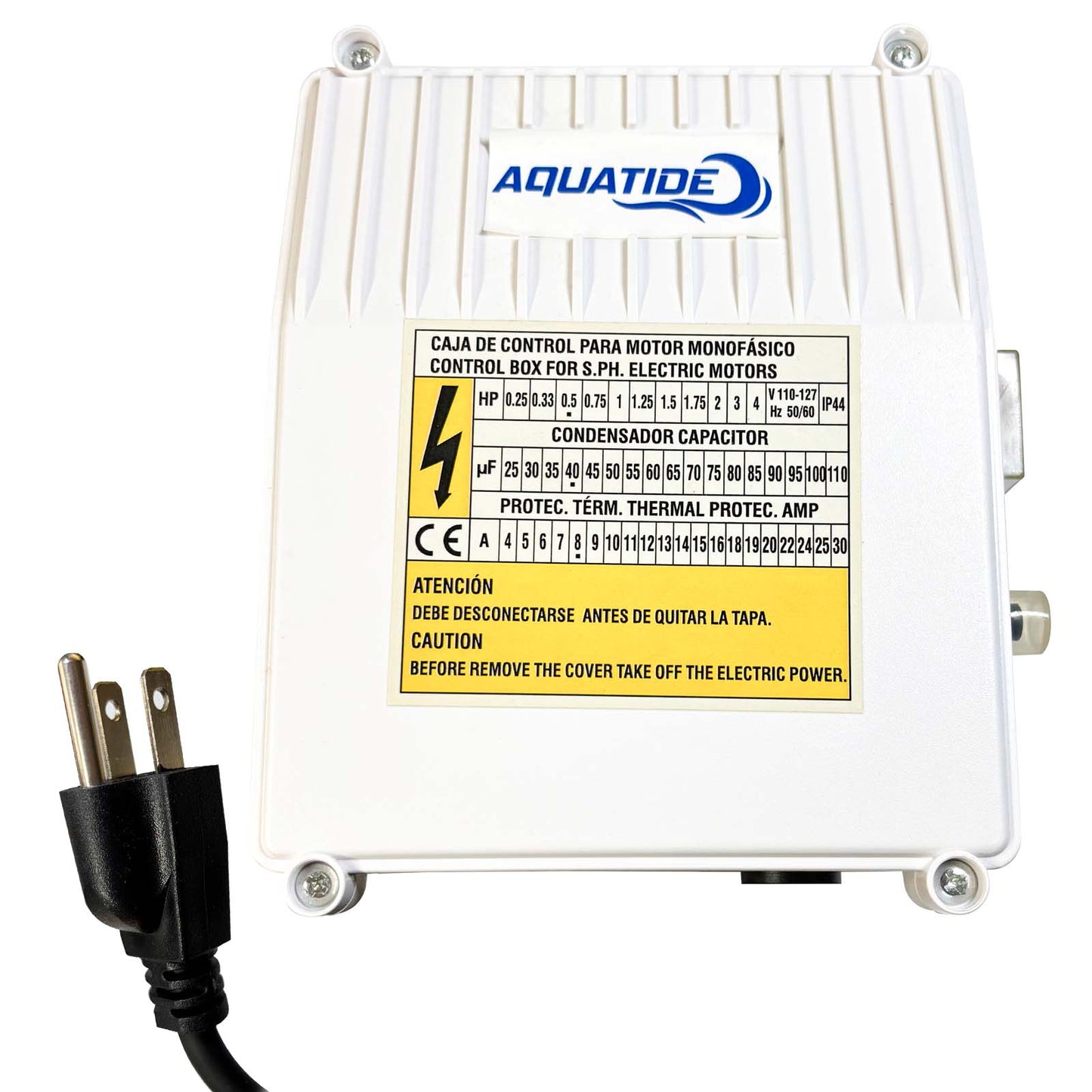CAJA DE CONTROL AQUATIDE 3SDM 0.5 HP 127V
