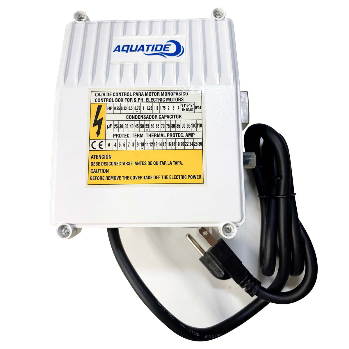 CAJA DE CONTROL AQUATIDE 3/4HP 127V
