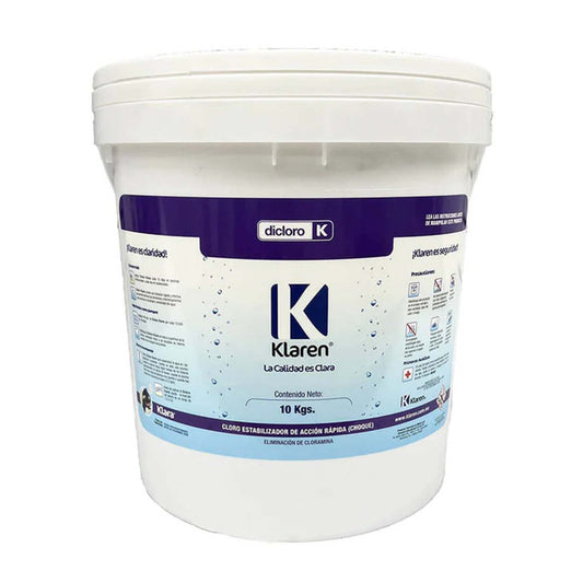 CUBETA DICLORO SHOCK KLAREN 10 KILOS