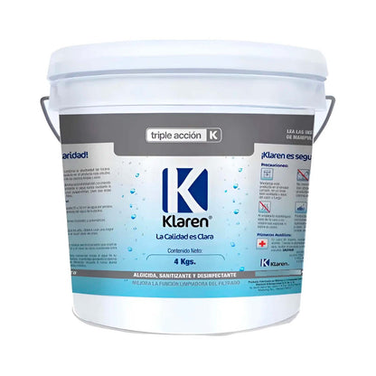 CUBETA TRICLORO TABLETA 3" KLAREN 4 KILOS