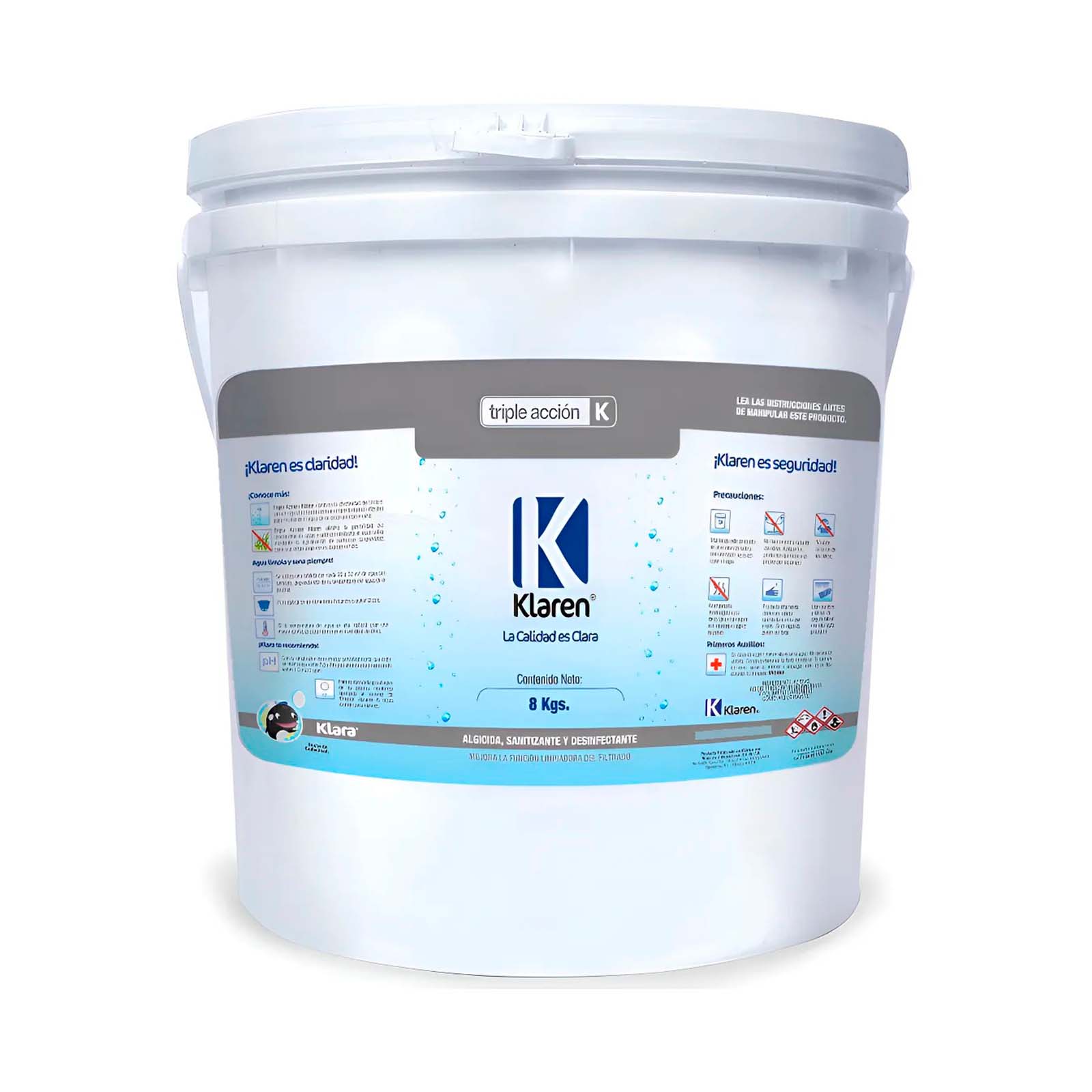 CUBETA TRICLORO TABLETA 3" KLAREN 8 KILOS