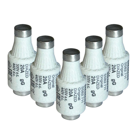 FUSIBLE SIEMENS 20A 500V PAQUETE 5 PIEZAS
