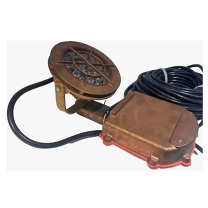 KIT DE REFLECTOR BLANCO FRIO 60W Y BOQUILLA ITALIA 3" EN BRONCE