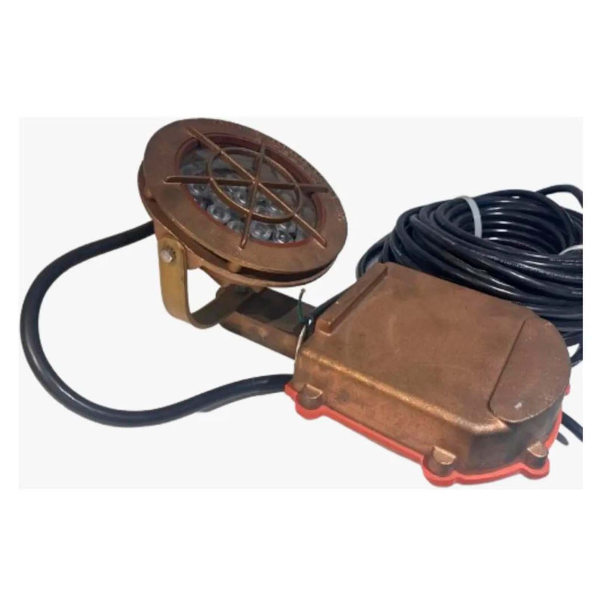 KIT DE REFLECTOR BLANCO FRIO 60W Y BOQUILLA ITALIA 3" EN BRONCE
