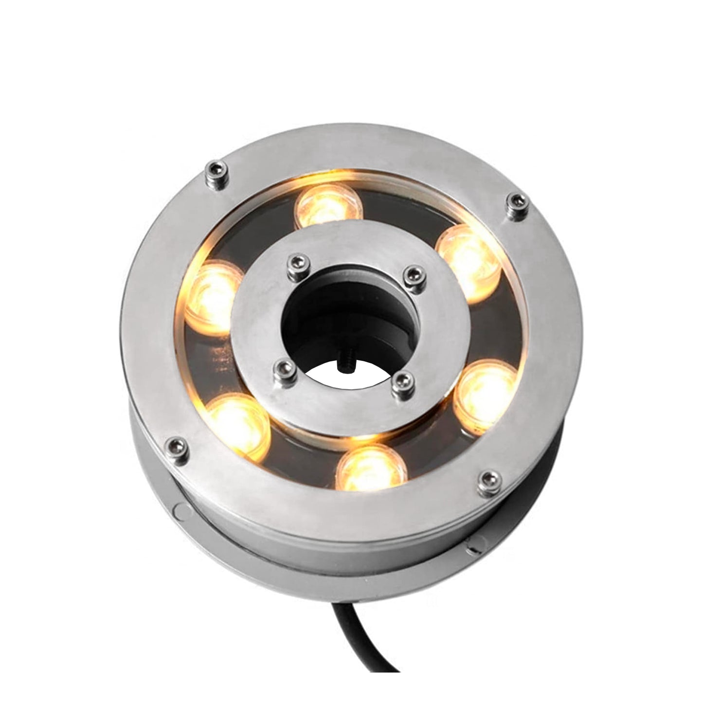 LAMPARA LED TIPO DONA SUMERGIBLE 6W 12V BLANCO CALIDO 2 HILOS