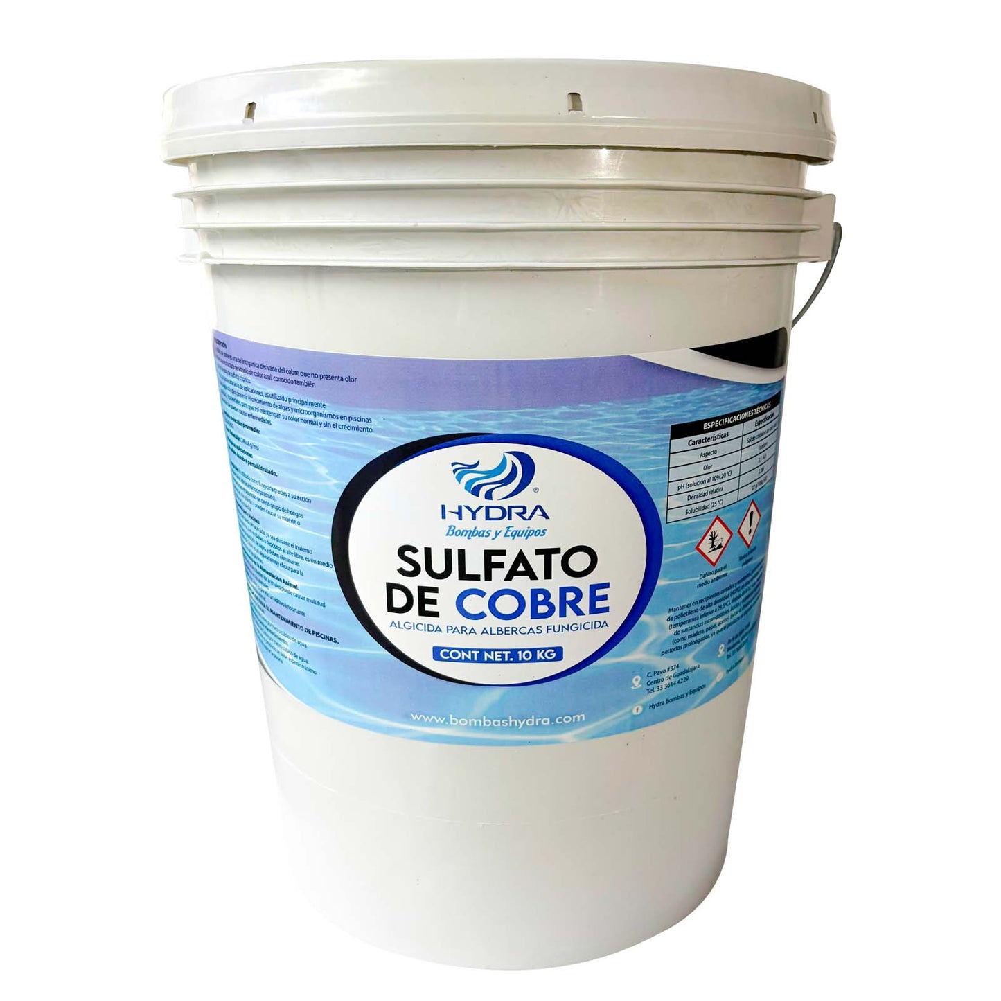 SULFATO DE COBRE 10KG HYDRA BOMBAS Y EQUIPOS