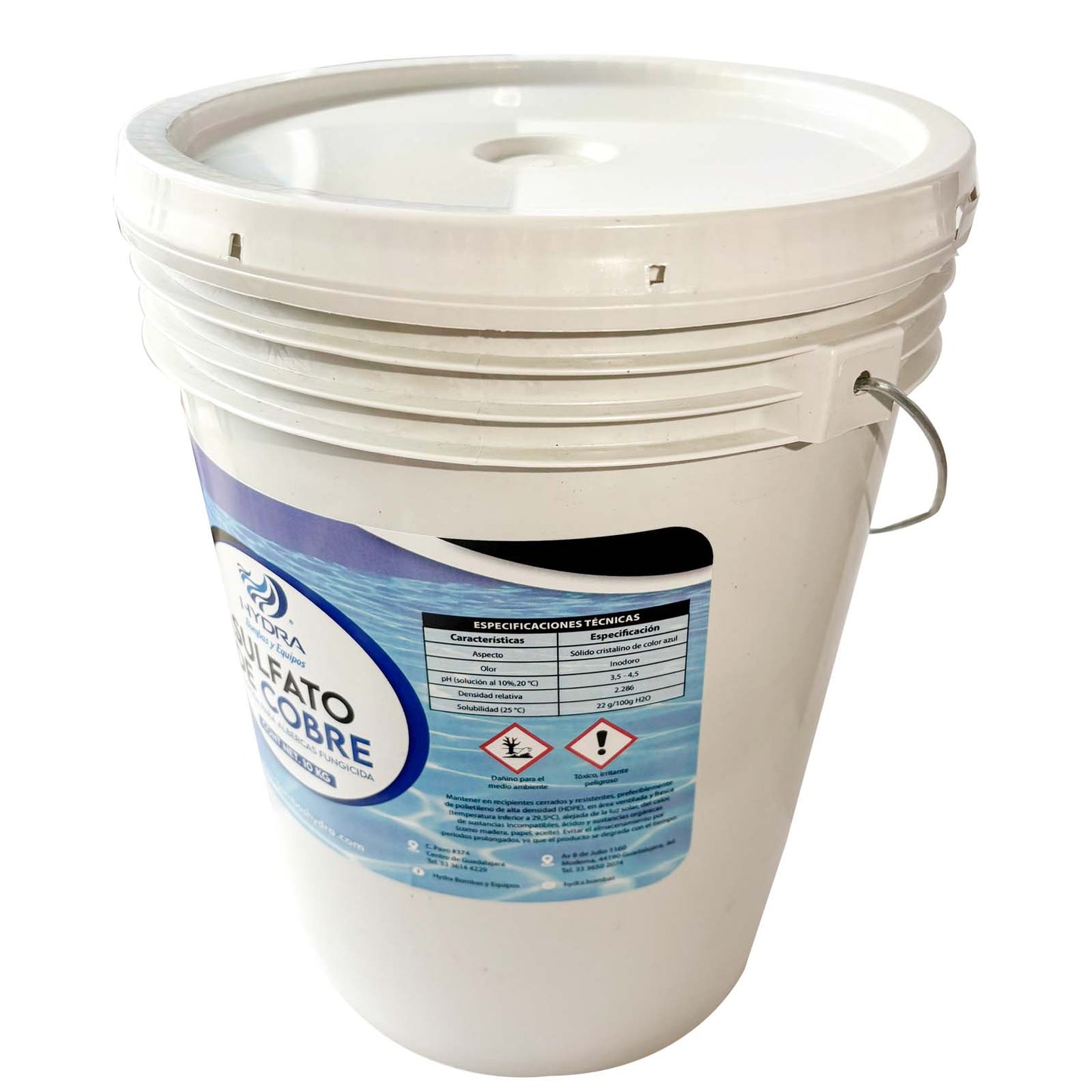 SULFATO DE COBRE 10KG HYDRA BOMBAS Y EQUIPOS LATERAL