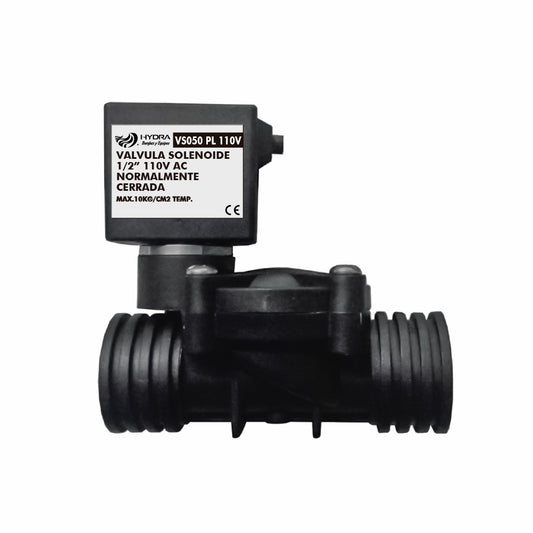 VALVULA SOLENOIDE PLASTICO CERRADA 1/2" 110V