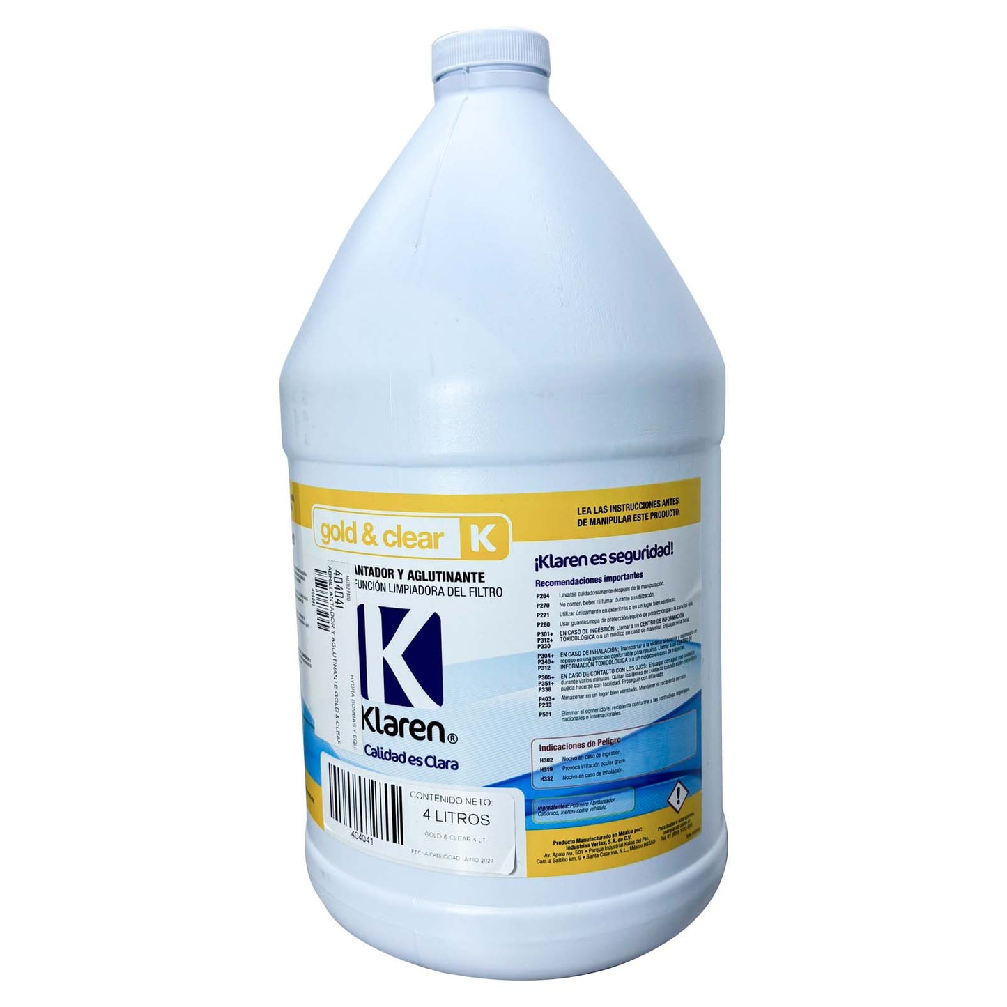 ABRILLANTADOR GOLD & CLEAR ENVASE 4 LITROS