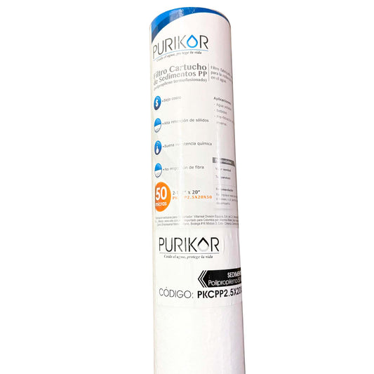 FILTRO POLIPROPILENO PURIKOR 2.5X20X50