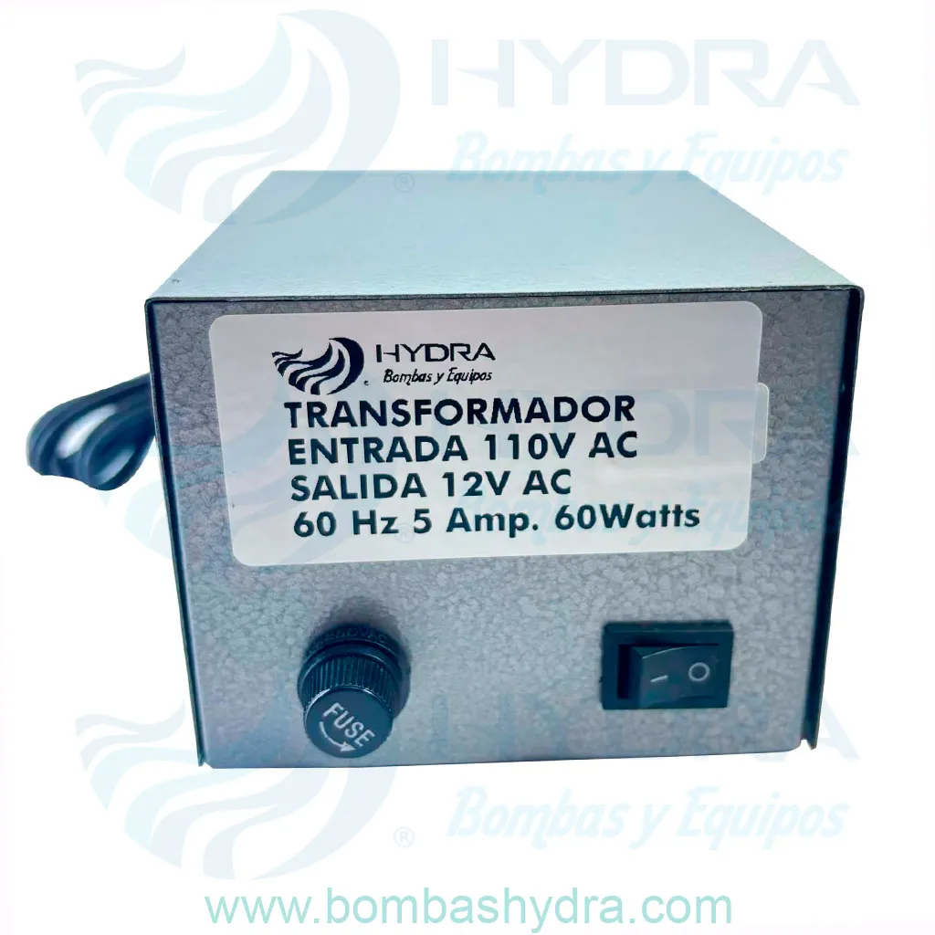 TRANSFORMADOR 60W 5A 12V CFUSIBLE1 VISTA FRONTAL
