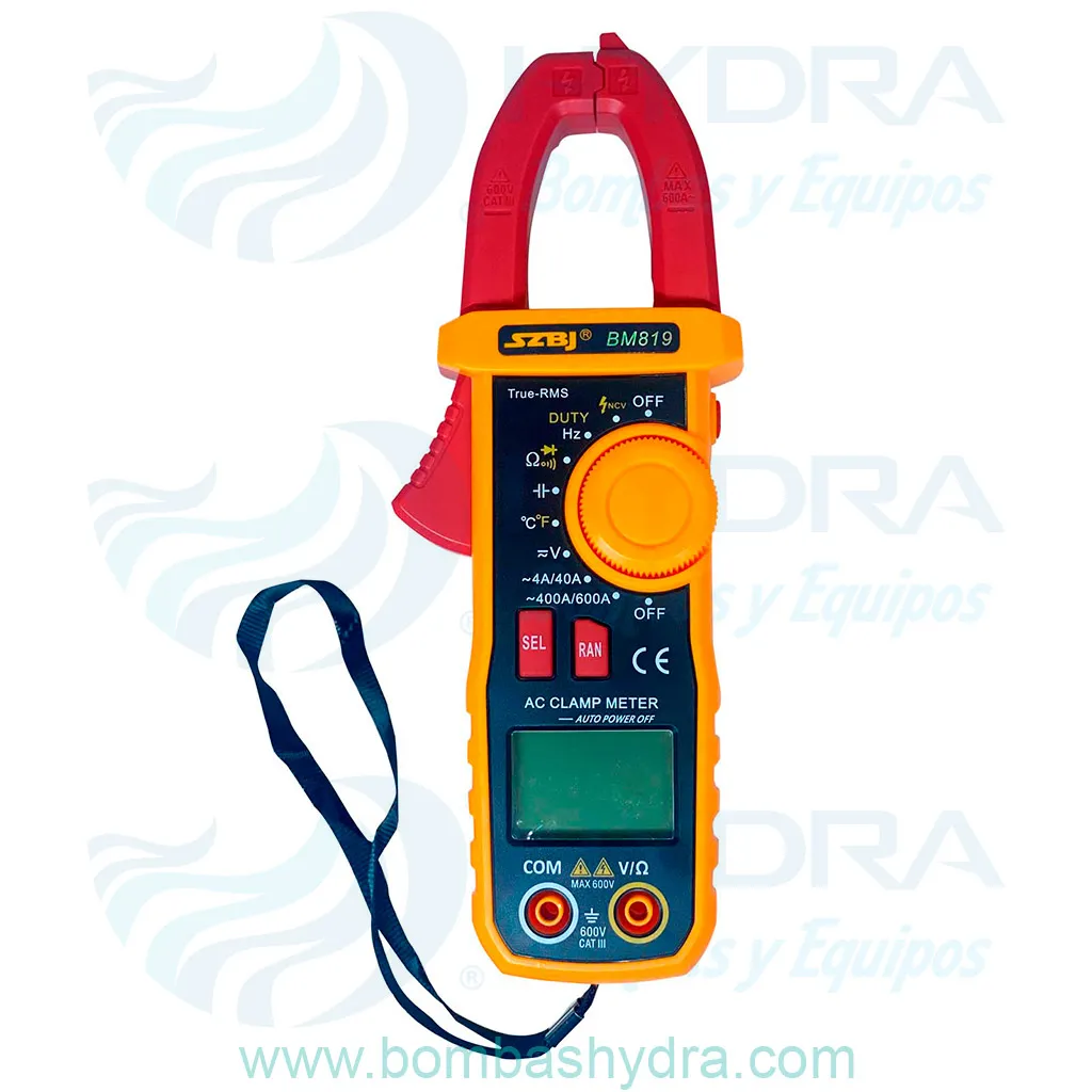 AMPERIMETRO DE GANCHO SZBJ BM819 FRENTE