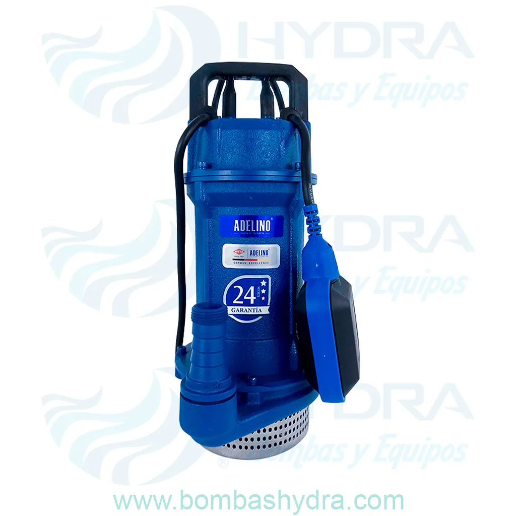 BOMBA SUMERGIBLE ADELINO 0.75HP 110V CFLOTADOR