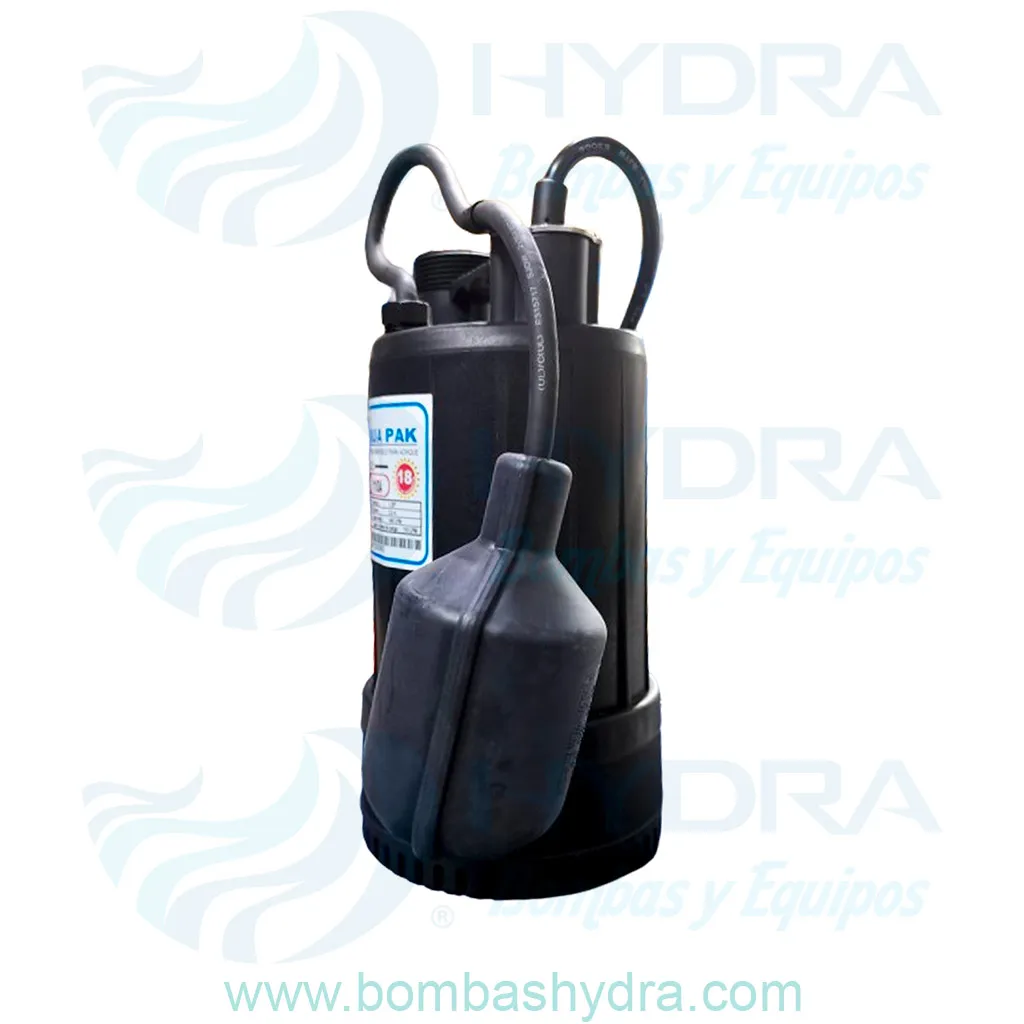 BOMBA SUMERGIBLE AQUAPAK 0.25 HP 115V CFLOTADOR LATERAL