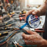 CINTA ADHESIVA AISLANTE ELÉCTRICA 19MM X 9MTS VINIL AZUL