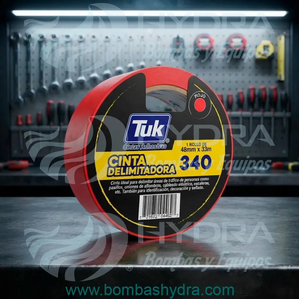 CINTA ADHESIVA DELIMITANTE PERIMETRAL ROJA SEGURIDAD 48MM X 33MTS VISTA