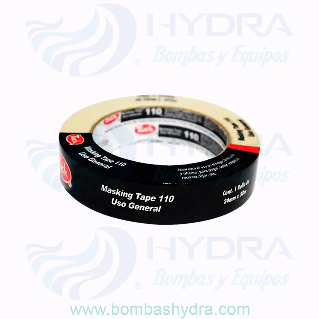 CINTA ADHESIVA MASKING TAPE PAPEL USO GENERAL 24 MM X 50MTS VISTA