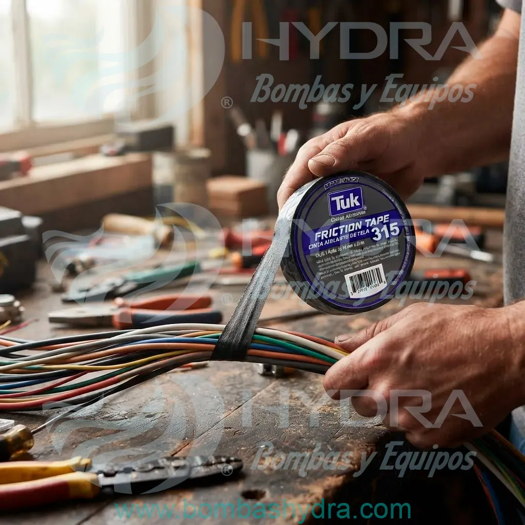 CINTA AISLANTE TELA FRICCIÓN PARA CABLES ELÉCTRICOS 18 MM X 20 MTS USO