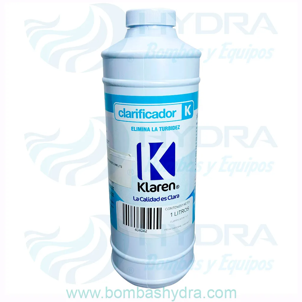CLARIFICADOR KLAREN 1 LITRO BOTELLA DE FRENTE