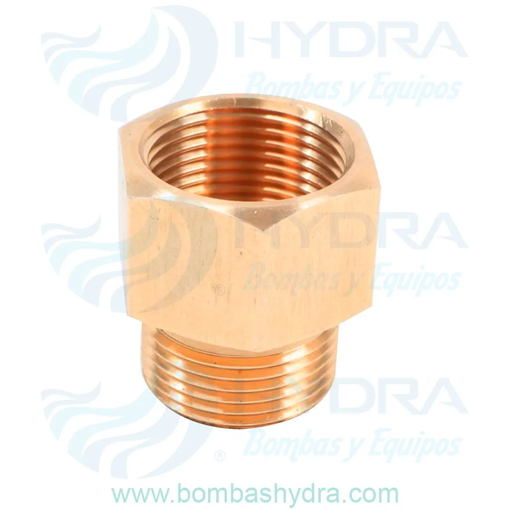 CONECTOR COPLE PUMPS F&Q BRONCE 1
