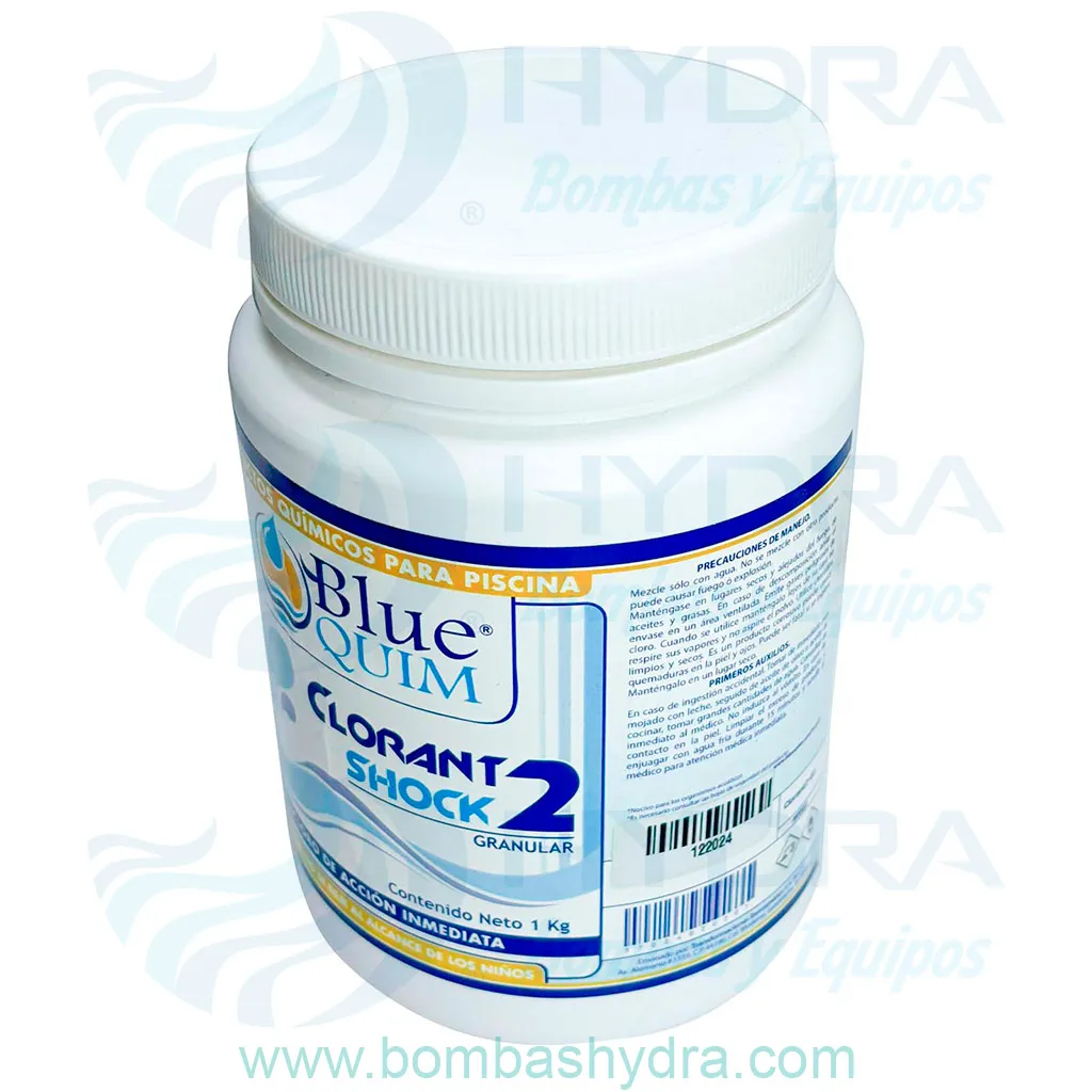 DICLORO SHOCK BLUE QUIM 1 KILO LATERAL