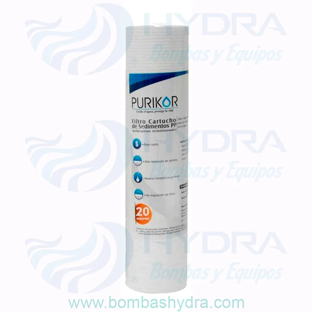 FILTRO POLIPROPILENO PURIKOR 2.5X20X20