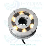 LAMPARA LED TIPO DONA SUMERGIBLE 6W 12V BLANCO CALIDO 2 HILOS ENCENDIDA