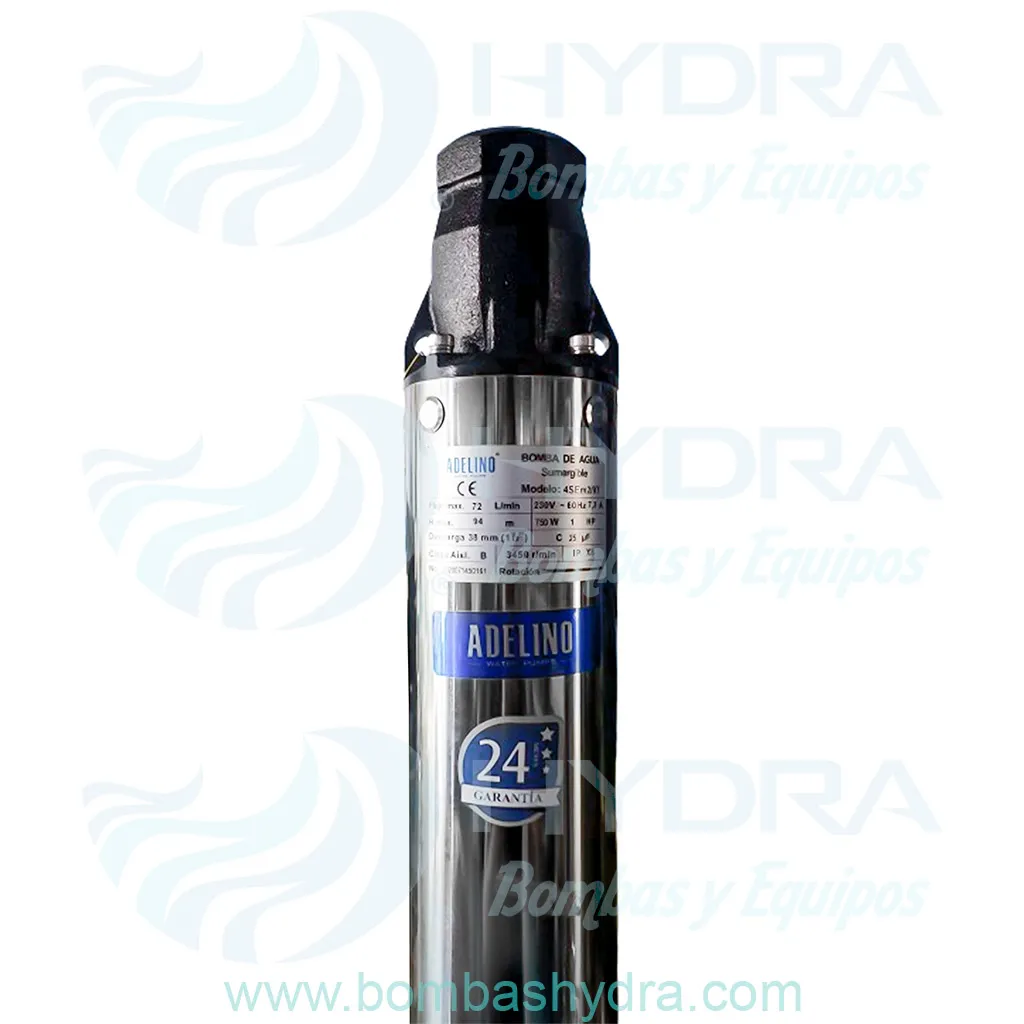 MOTOBOMBA SUMERGIBLE ADELINO 1 HP 127V CERCA