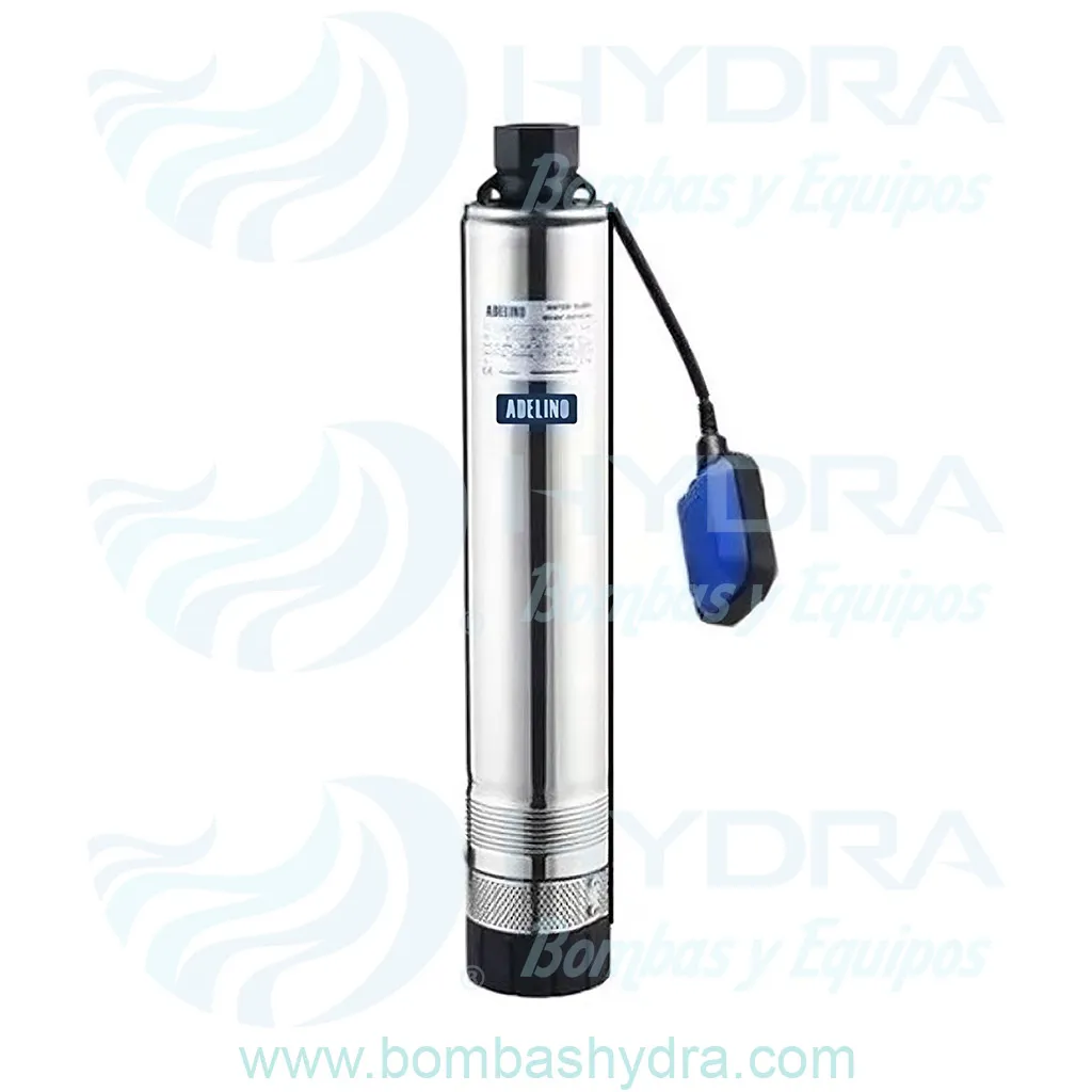 MOTOBOMBA SUMERGIBLE ADELINO 1HP 127V CFLOTADOR