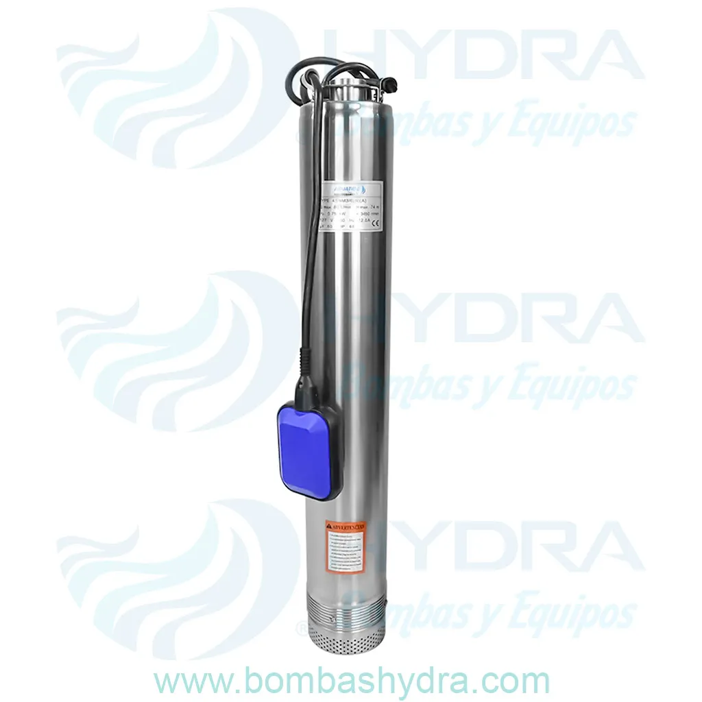MOTOBOMBA SUMERGIBLE AQUATIDE 1.5HP 127V CFLOTADOR