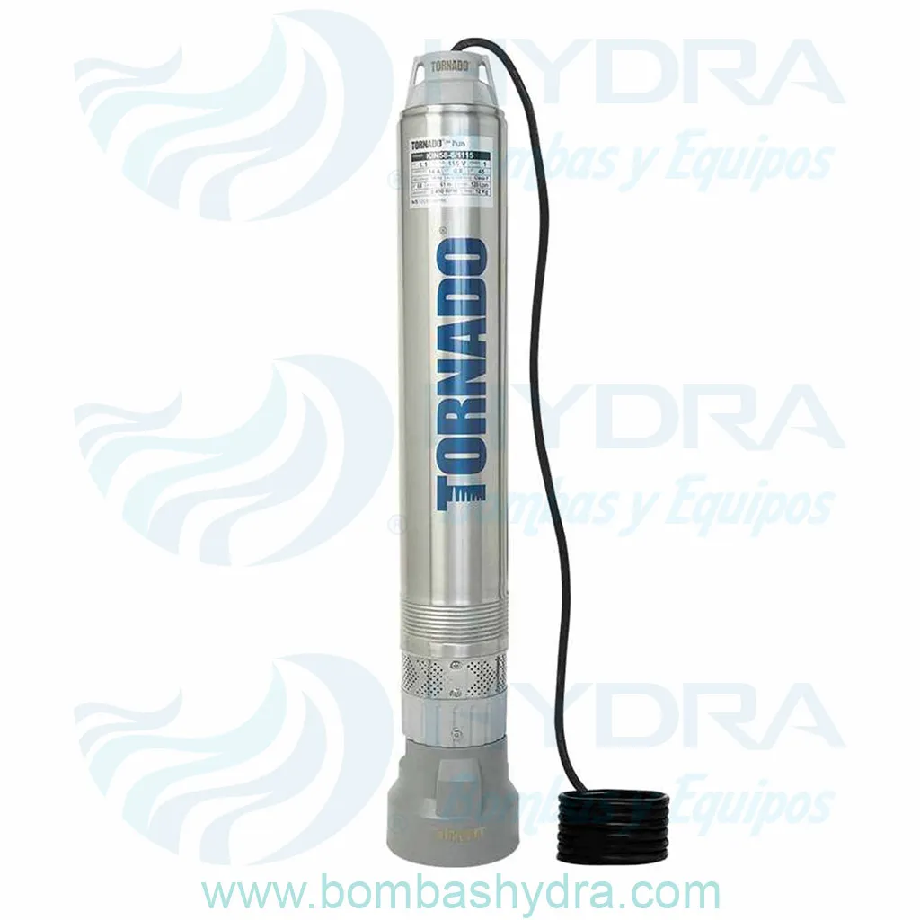 MOTOBOMBA SUMERGIBLE TORNADO 1.1 HP 115V