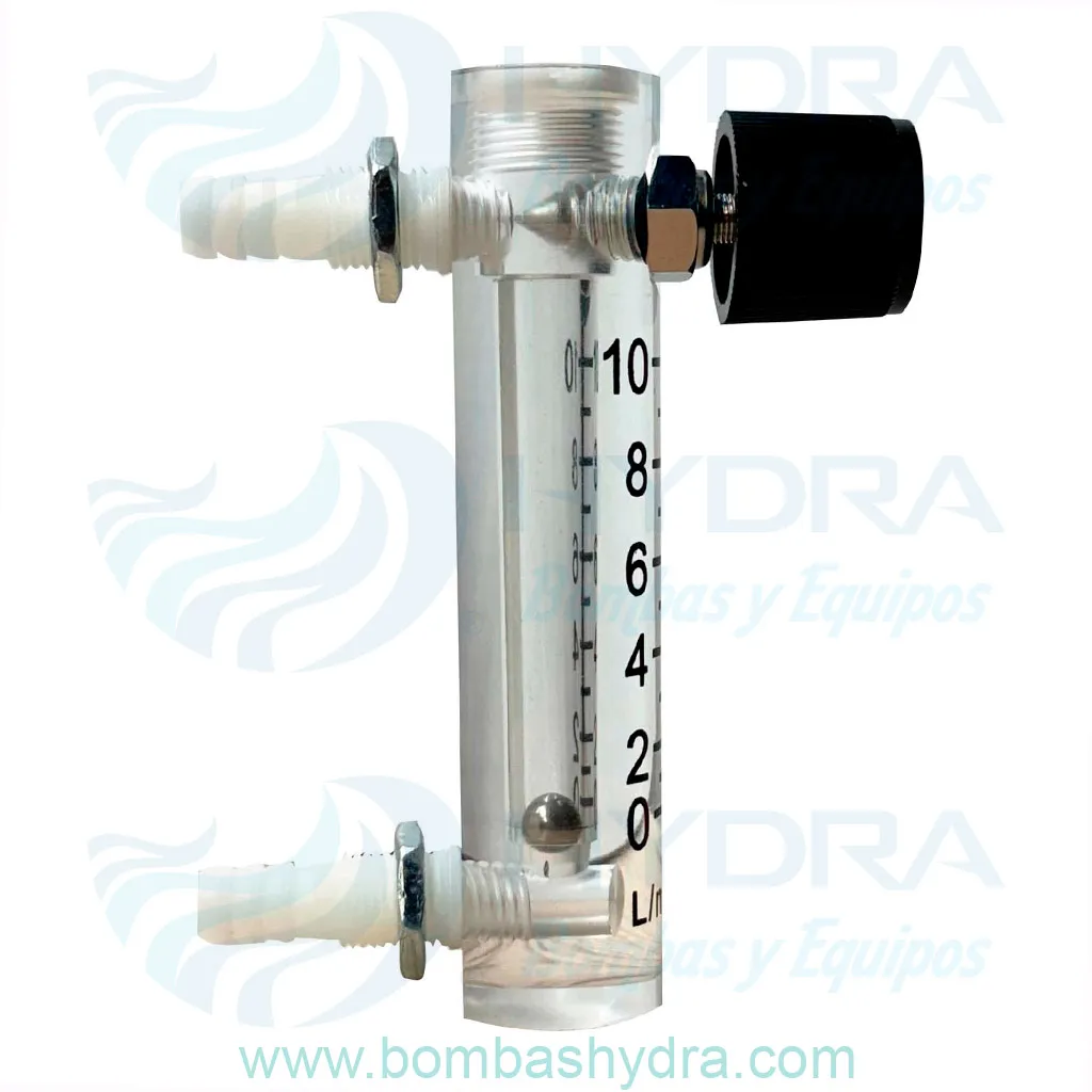 ROTAMETRO 0-10 LPM CON REGULADOR LATERAL