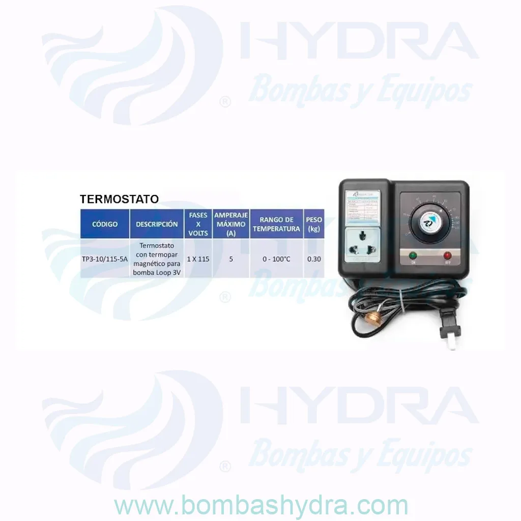 TERMOSTATO CTERMOPAR MAGNETICO AQUAPAK FICHA TECNICA