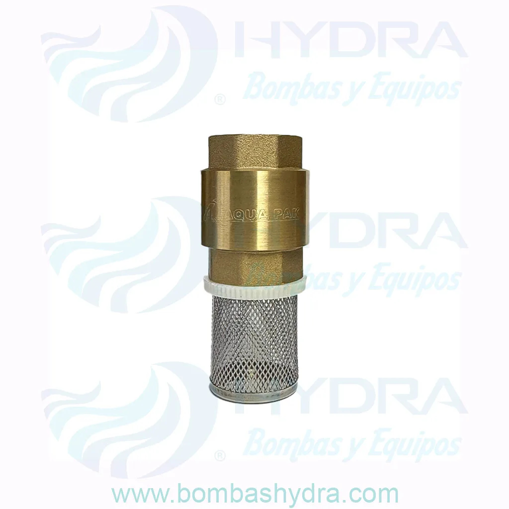 VALVULA PIE CHECK 1 AQUAPAK BRONCE DESMONTABLE