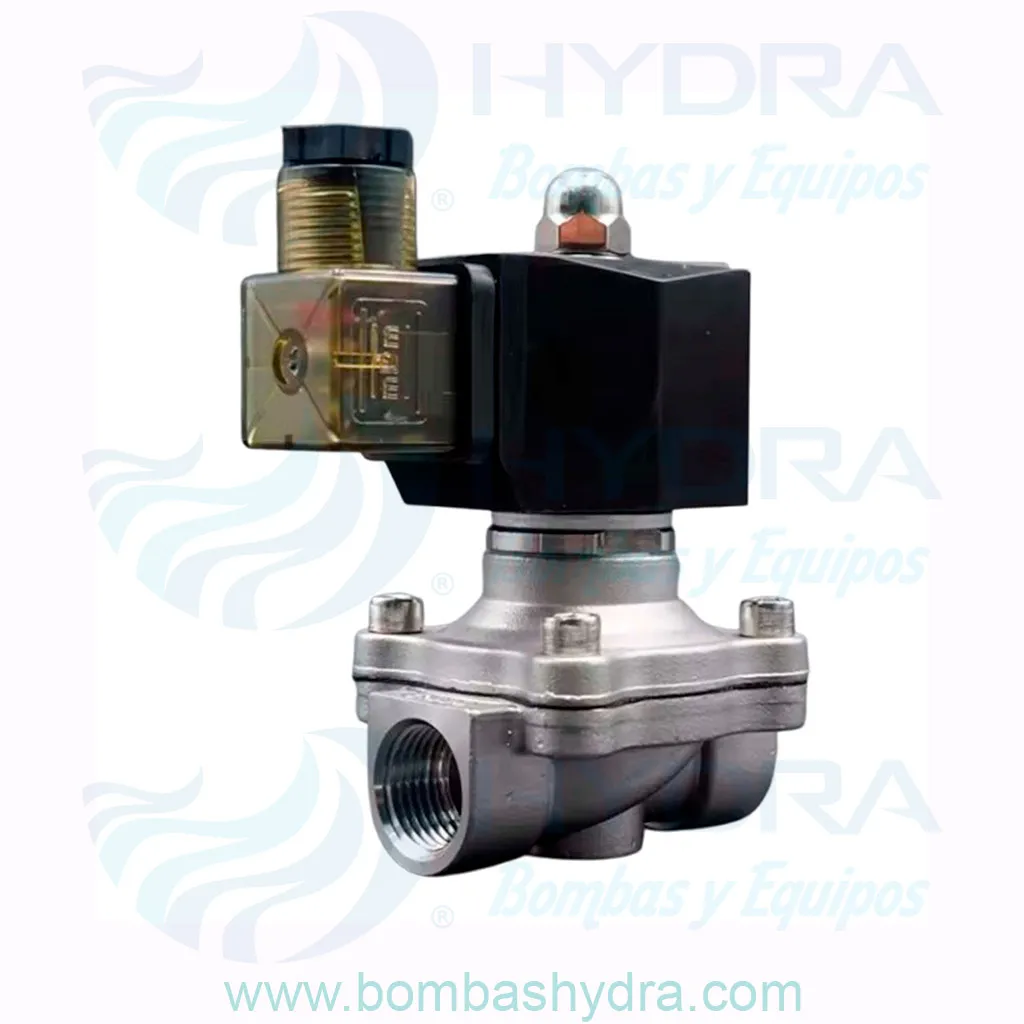 VALVULA SOLENOIDE ACERO INOXIDABLE CERRADA 34 110V