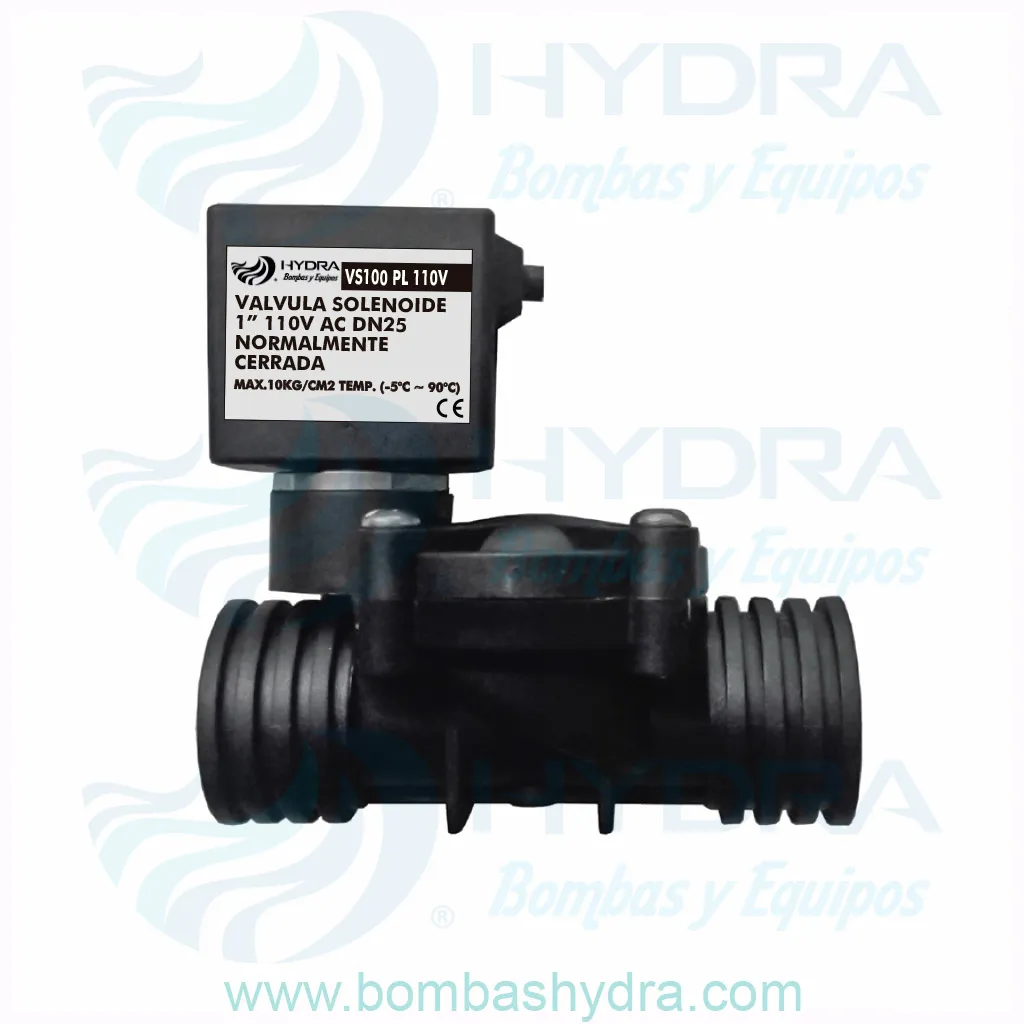 VALVULA SOLENOIDE PLASTICO CERRADA 1 110V