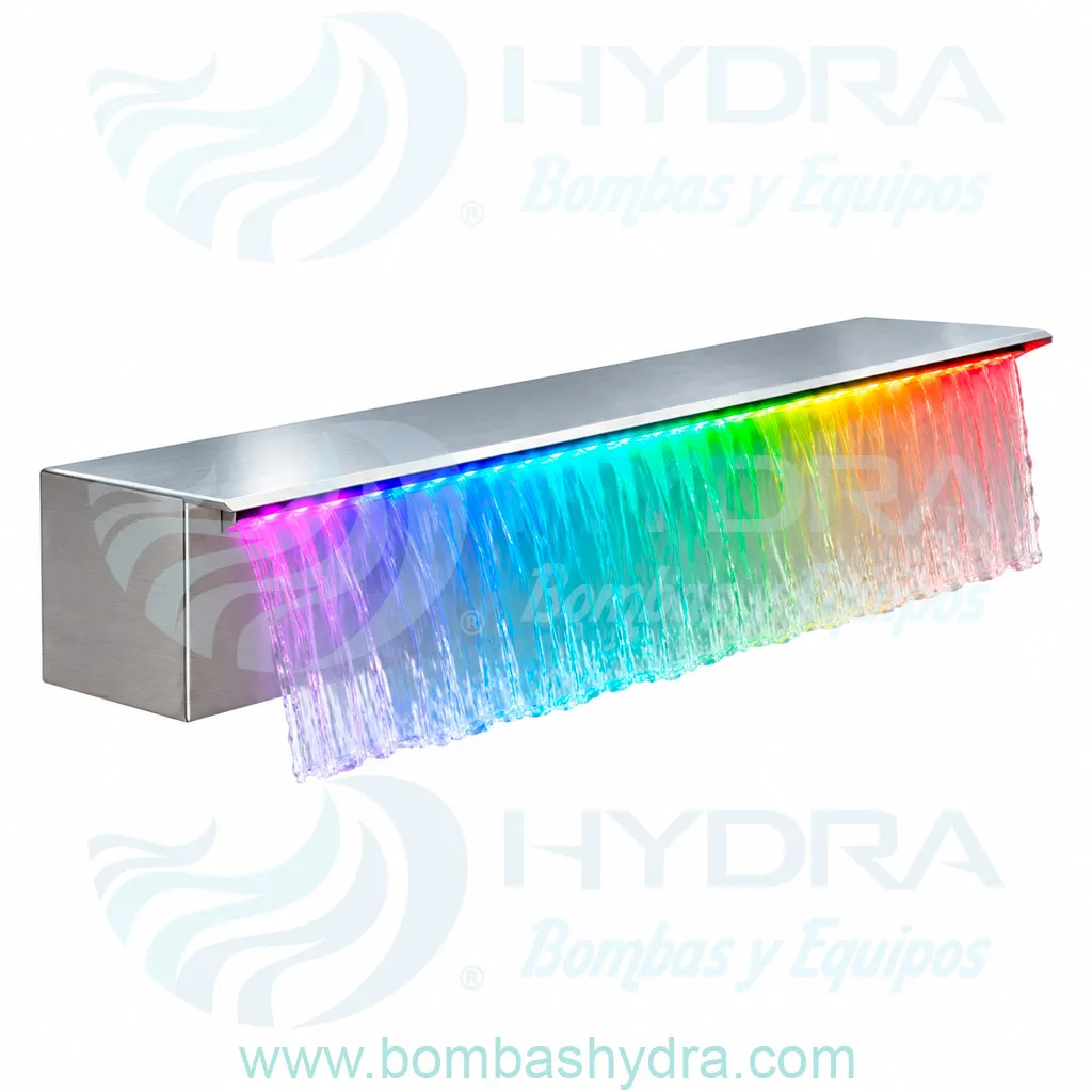 LABIO PARA CASCADA LUZ RGB 120 CM - ACERO INOXIDABLE