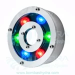 LÁMPARA LED TIPO DONA SUMERGIBLE 6W 12V LUZ RGB 2 HILOS HYDRA BOMBAS Y EQUIPOS